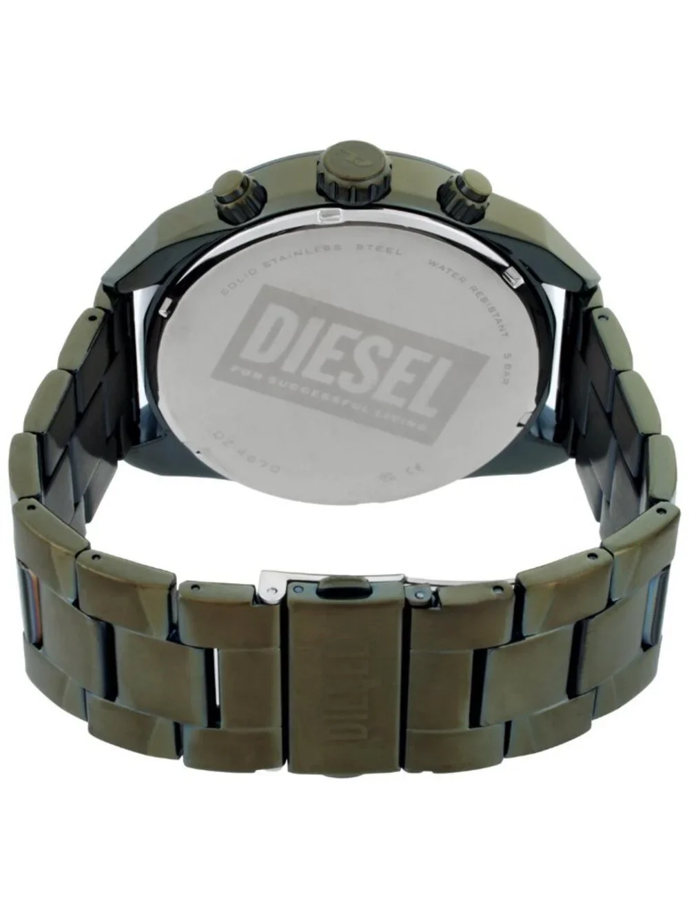 NWT Diesel Spiked Chronograph Quartz Green Dial Men's Watch